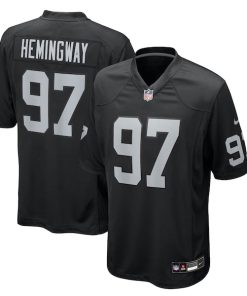 Tonka Hemingway Las Vegas Raiders Nike Team Game Jersey -  Black