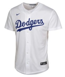 Alternative view of Los Angeles Dodgers Nike Youth Home Game Jersey - White
