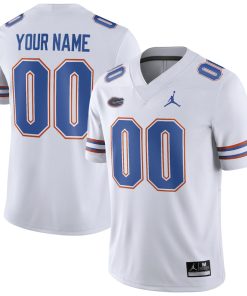 Men's Jordan Brand White Florida Gators Football Custom Game Jersey