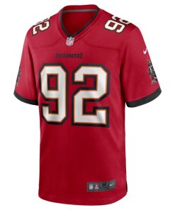 Alternative view of William Gholston Tampa Bay Buccaneers Nike Game Jersey - Red