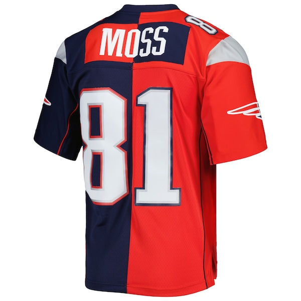 Randy Moss New England Patriots 2007 Split Legacy Replica Jersey - Navy/Red - Image 3