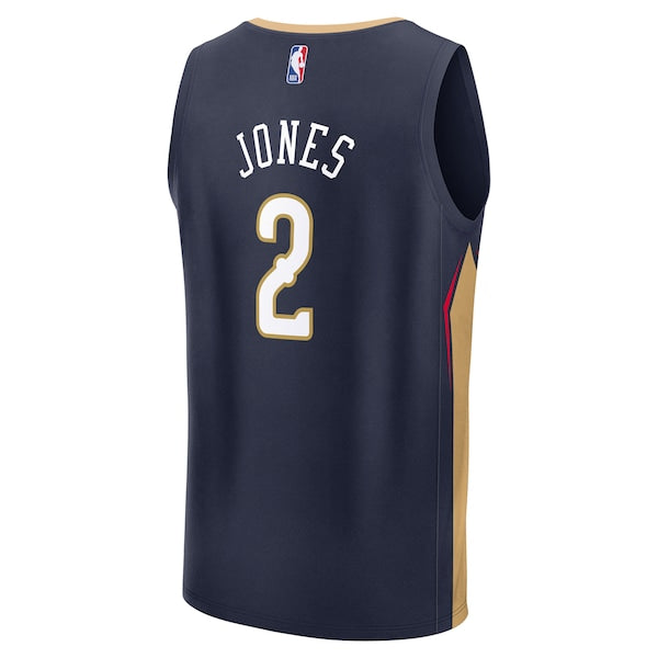 Herbert Jones New Orleans Pelicans Fast Break Replica Player Jersey - Icon Edition - Navy - Image 3