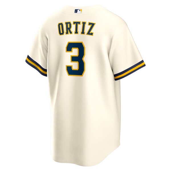 Joey Ortiz Milwaukee Brewers Nike Home Replica Jersey - White - Image 3