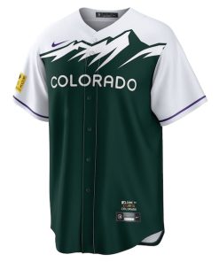 Alternative view of Kris Bryant Colorado Rockies Nike City Connect Replica Player Jersey - White/Forest Green