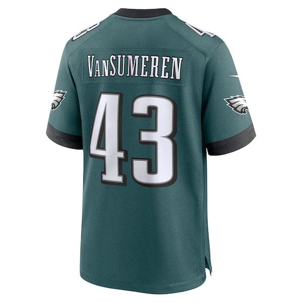 Ben VanSumeren Philadelphia Eagles Nike Team Game Jersey - Midnight Green - Image 3