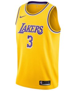 Alternative view of Anthony Davis Los Angeles Lakers Nike 2019/20 Swingman Jersey Gold - Icon Edition