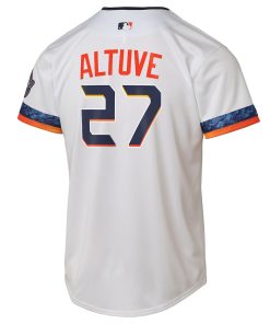 Alternative view of Jose Altuve Houston Astros Nike Youth 2025 City Connect Limited Player Jersey - White