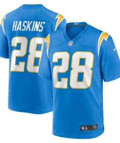Hassan Haskins Los Angeles Chargers Nike Team Game Jersey -  Powder Blue