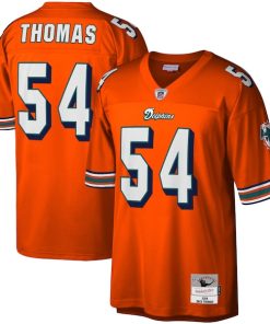 Alternative view of Zach Thomas Miami Dolphins Legacy Replica Jersey - Orange/Aqua/White