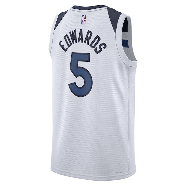 Anthony Edwards Minnesota Timberwolves Nike Unisex Swingman Jersey - Association Edition - White - Image 5