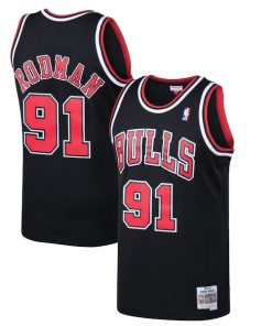 Dennis Rodman Chicago Bulls  1997/98 Hardwood Classics Swingman Jersey - Black