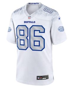 Alternative view of Dalton Kincaid Buffalo Bills Nike 2025 Rivalries Collection Game Jersey - White