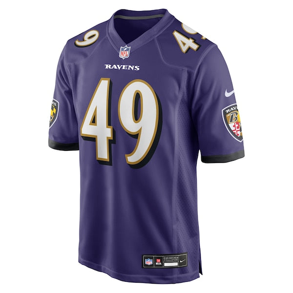 Jay Higgins IV Baltimore Ravens Nike Team Game Jersey - Purple - Image 2