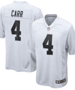 Alternative view of Derek Carr Las Vegas Raiders Nike Game Jersey - White