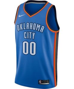 Alternative view of Oklahoma City Thunder Nike Swingman Custom Jersey Blue - Icon Edition
