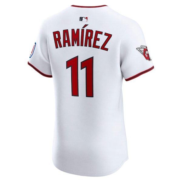 Jose Ramirez Cleveland Guardians Nike Home Elite Jersey - White - Image 3