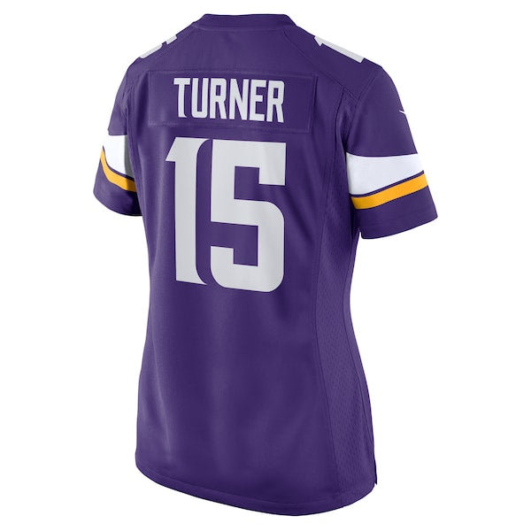 Dallas Turner Minnesota Vikings Nike Women's Game Jersey - Purple - Image 3