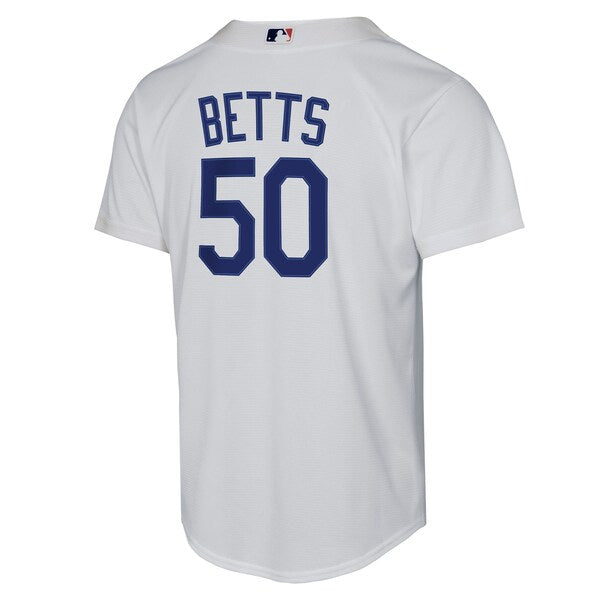 Mookie Betts Los Angeles Dodgers Nike Youth Home Replica Player Jersey - White - Image 3