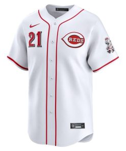 Alternative view of Hunter Greene Cincinnati Reds Nike Home Limited Player Jersey - White