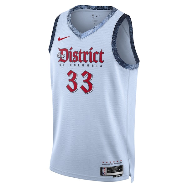 Kyle Kuzma Washington Wizards Nike Unisex 2024/25 Swingman Player Jersey - City Edition - Powder Blue - Image 2