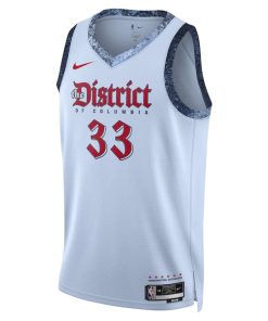Alternative view of Kyle Kuzma Washington Wizards Nike Unisex 2024/25 Swingman Player Jersey - City Edition - Powder Blue