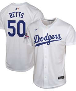 Mookie Betts Los Angeles Dodgers Nike Youth 2024 World Series Champions Home Game Player Jersey - White
