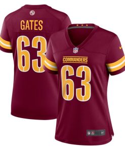 Nick Gates Washington Commanders Nike Women's Game Player Jersey - Burgundy