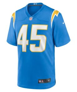Alternative view of Tuli Tuipulotu Los Angeles Chargers Nike Team Game Jersey - Powder Blue