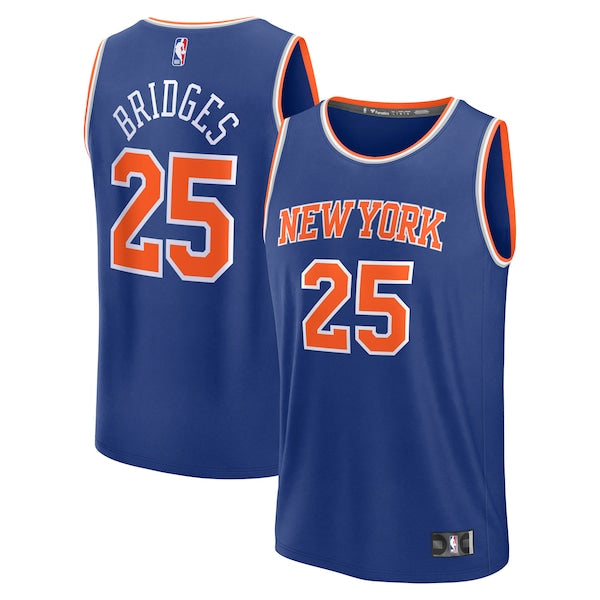 Mikal Bridges New York Knicks Fast Break Replica Player Jersey - Icon Edition - Blue