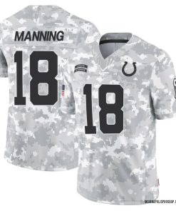 Peyton Manning Indianapolis Colts Nike 2024 Salute to Service Limited Jersey - Arctic Camo
