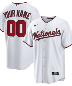Washington Nationals Nike Home Custom Replica Jersey - White/Navy