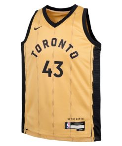Alternative view of Pascal Siakam Toronto Raptors Nike Youth  Swingman Replica Jersey - City Edition - Gold