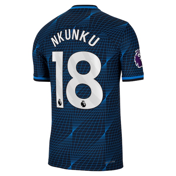 Christopher Nkunku Chelsea Nike 2023/24 Away Match Authentic Player Jersey - Navy - Image 3