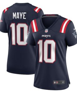 Drake Maye New England Patriots Nike Women's 2024 NFL Draft First Round Pick Player Game Jersey - Navy