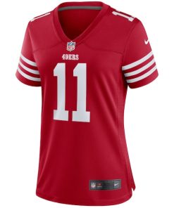 Alternative view of Brandon Aiyuk San Francisco 49ers Nike Women's Player Jersey - Scarlet
