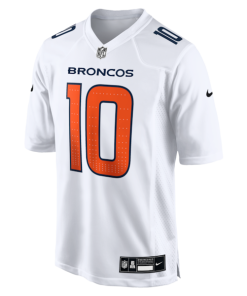 Alternative view of Bo Nix Denver Broncos Nike Tundra Fashion Game Jersey - White