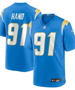Alternative view of Da'Shawn Hand Los Angeles Chargers Nike Team Game Jersey -  Powder Blue