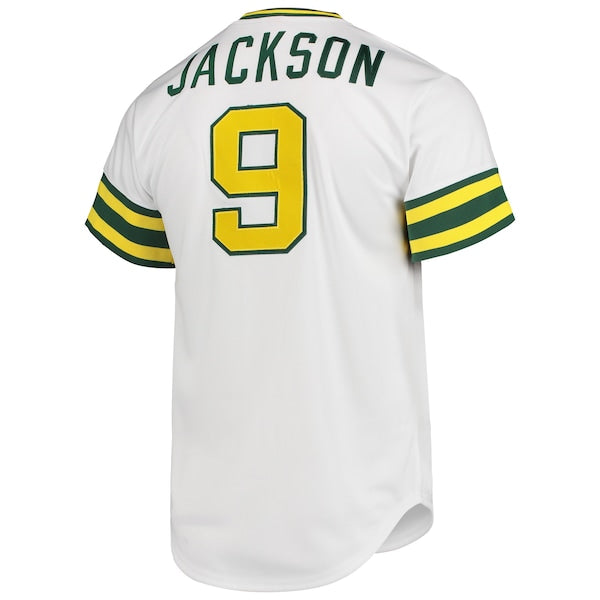 Reggie Jackson Oakland Athletics 1972 Cooperstown Collection Authentic Jersey - White - Image 3