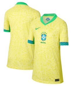 Brazil National Team Nike Youth 2024 Home Stadium Replica Jersey?¨C Yellow