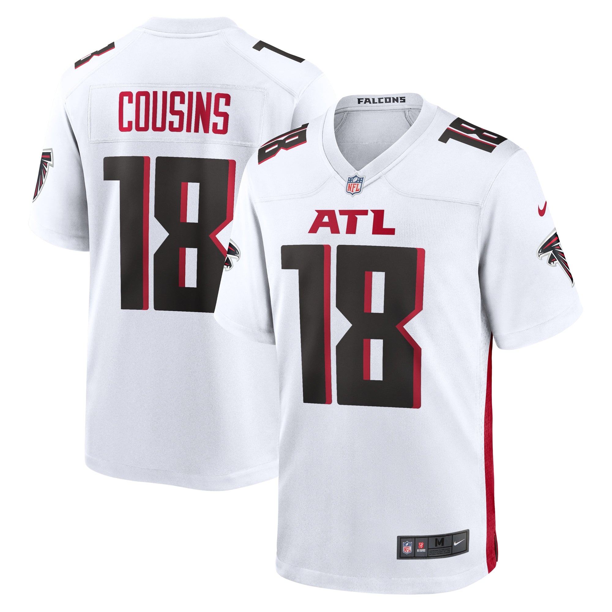 Kirk Cousins Atlanta Falcons Nike Alternate Game Player Jersey - Black/White - Image 3