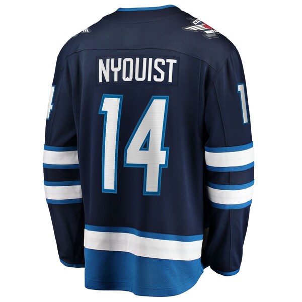 Gustav Nyquist Winnipeg Jets Home Breakaway Jersey - Navy - Image 3