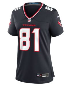 Alternative view of Jayden Higgins Houston Texans Nike Women's Game Jersey - Navy