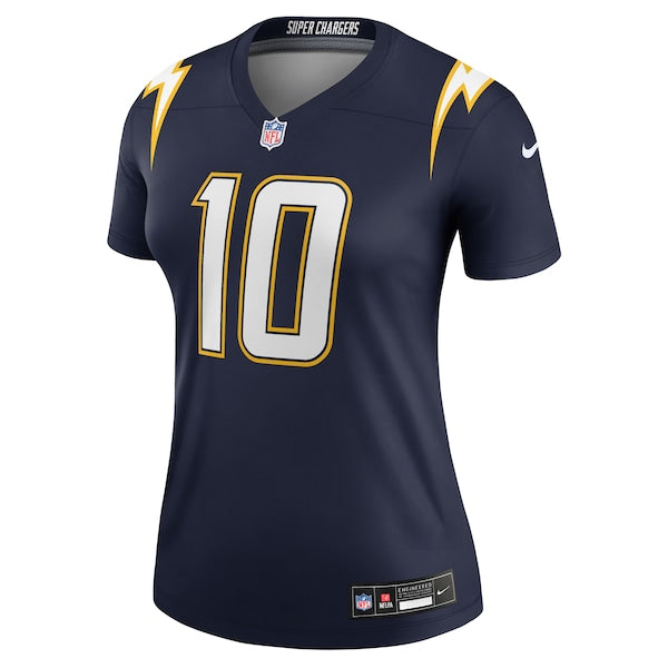 Justin Herbert Los Angeles Chargers Nike Women's Alternate Super Chargers Legend Player Performance Top - Navy/Gold - Image 3