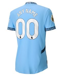 Alternative view of Manchester City Puma 2024/25 Home Authentic Custom Jersey - Light Blue