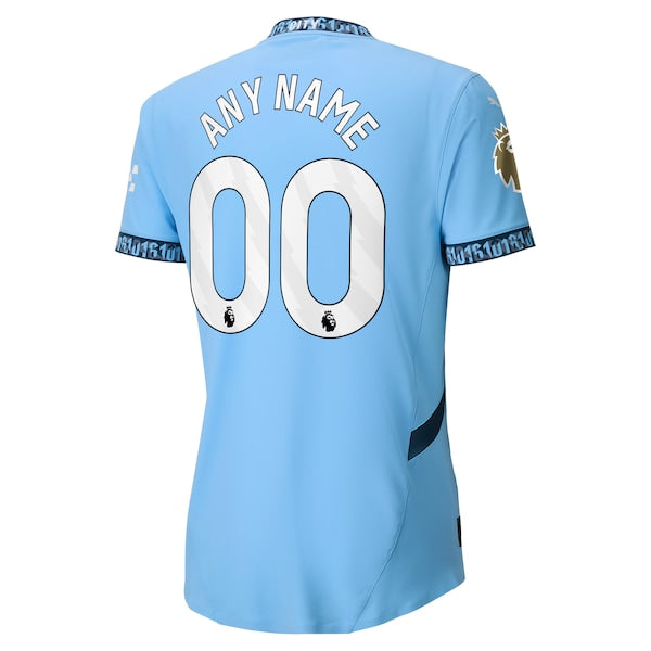 Manchester City Puma 2024/25 Home Authentic Custom Jersey - Light Blue - Image 2
