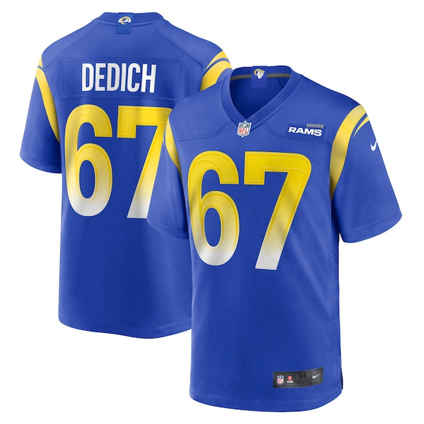 Justin Dedich Los Angeles Rams Nike Game Jersey - Royal