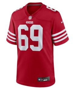 Alternative view of Zack Johnson San Francisco 49ers Nike Team Game Jersey -  Scarlet