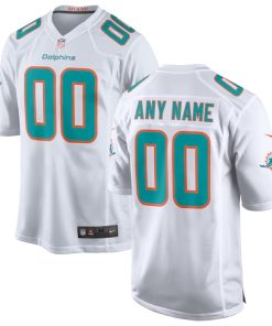 Miami Dolphins Nike Custom Game Jersey - White