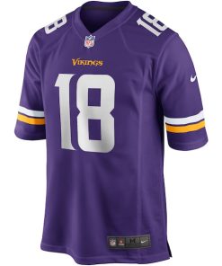 Alternative view of Justin Jefferson Minnesota Vikings Nike Player Game Jersey - Purple