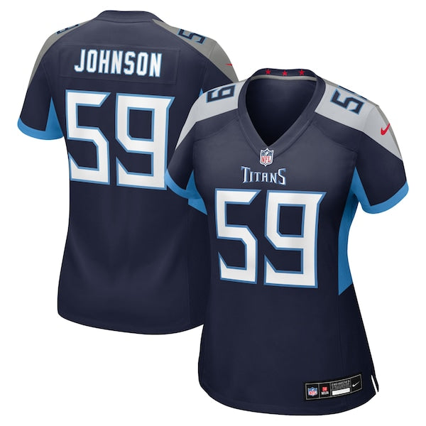 Kyron Johnson Tennessee Titans Nike Women's Team Game Jersey - Navy
